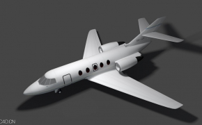 民用客机C4D模型 Cessna 3d model
