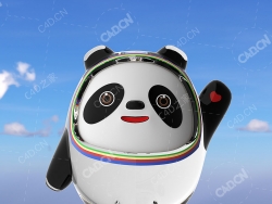 北京冬奥会吉祥物冰墩墩C4D三维立体模型
