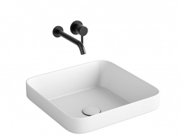 奇尔欧品牌方形半嵌入式洗手盆3D模型素材下载Enjoy Semi-recessed Square Washbasin b