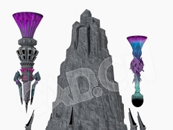 科幻山体方舟C4D绑定动画模型Mother