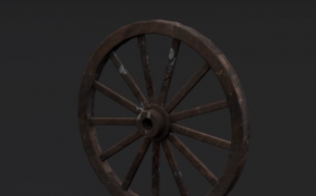 木轮C4D模型 3d Wooden Wheel Model