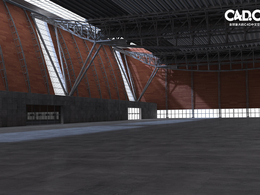 C4D汽车背景 汽车环境 汽车场景 车间 车场 车库模型 Automobile environment