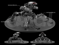 C4D机械蜘蛛科幻武器模型 Mesh Spider