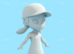 戴帽子的小女孩C4D模型 little girl 戴帽子的小女孩,小姑娘,小学生,小孩儿,小妹妹