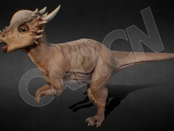 白垩纪晚期恐龙冥河龙C4D模型（含骨骼绑定）