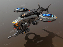 C4D科幻无人机飞行器模型Sci Fi Drone D30
