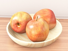 水果盘 苹果C4D模型 VP Apple v1