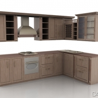 28套厨房橱柜模型集合下载 Kitchen set 3d models