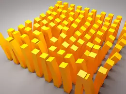 C4D弯曲晃动的柱条动画 Cinema 4D Bend Tool Animation