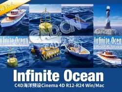 C4D海洋预设 C4Depot Infinite Ocean 1.5.4 for Cinema 4D R12-R24 Win/Mac