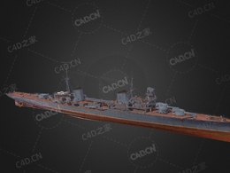 苏联海军莫洛托夫巡洋舰C4D模型下载Molotov 3d model