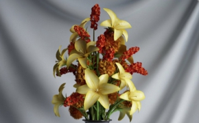 室内鲜花瓶、插花瓶C4D模型 Flower vase