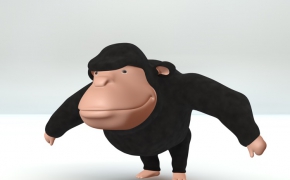 卡通黑猩猩C4D模型 Chimpanzee 3d models