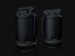 手榴弹C4D模型 grenade