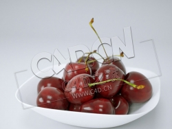 一碗樱桃水果C4D模型 Cherry bowl
