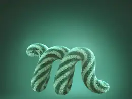 C4D毛发文字“M”创意海报设计工程