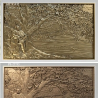 《垂钓》照片浮雕雕刻模型（STL雕刻三维模型）