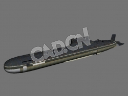 C4D台风级潜艇941型战略核潜艇模型 Typhoon-class submarine 3d Model