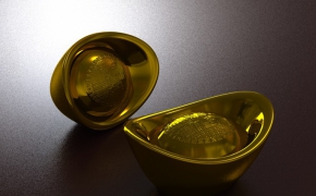 金元宝C4D模型 Gold 3D model
