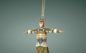 孙猴、美猴王、齐天大圣孙悟空C4D模型 monkey(c4d/fbx/obj/3ds)