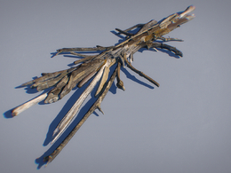 C4D写实扫描枯树枝树干模型 带4K贴图
