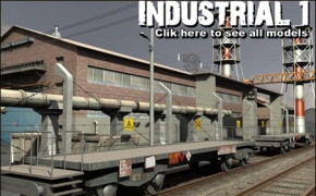 工厂车间3D模型 DEXSOFT-GAMES – Industrial 1. model pack