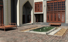 国外旧房子小院C4D模型 Old house abroad