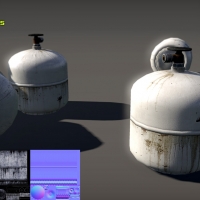工业产品模型-油桶：Free Gaz Tank Pack