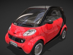 奔驰Smart小型两门汽车C4D模型