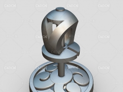 女性耳钉C4D模型 Avalon Lubold backside2