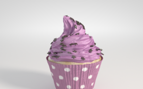 纸杯蛋糕 奶油蛋糕C4D模型 Vray for c4d Cupcake