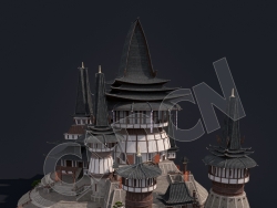 C4D香格里拉中式建筑模型 Kitbash3d-Shangri-La_BldgLG_C_grp