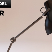台灯3D模型：Floor Lamp 3D Free Cinema 4D Model