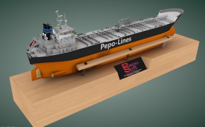 轮船、油轮C4D模型 Tanker Vessel 3d model