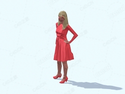 低面多边形女士 Woman