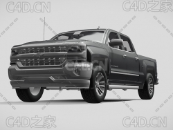 雪佛兰皮卡汽车2016款C4D汽车模型下载