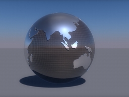 金属网格地球C4D模型 Metal earth