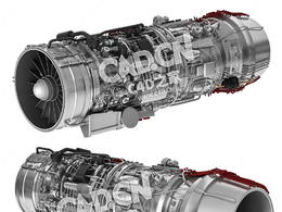 工业机械大型发动机现代发动机涡轮发动机喷气式发动机C4D模型 engine
