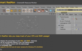 C4D显示并控制CPU和内存的占有率插件（WIN C4DR12-R16） Smart ResMon 1.1