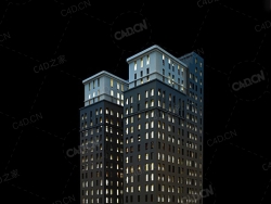 夜间摩天大楼办公楼写字楼C4D模型 Archmodels Vol.103_Night Skyscrapers - model-27