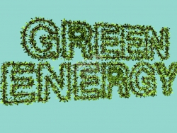 绿叶文字绿色能源"GREEN ENERGY"C4D模型 Leaf-Text