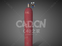 C4D医疗模型之氧气瓶罐子