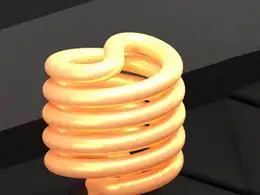 C4D螺旋灯泡生产流水线动画工程 Spiral Bulb