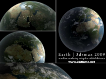 地球3D MAX模型：Dunya Earth Max2009 scanline