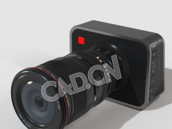 C4D数码后背数码相机佳能镜头模型 Blackmagic Camera