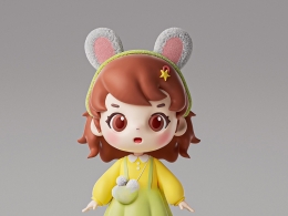 高精度c4d octane渲染卡通人物ip模型可爱卡通小女孩3D模型含贴图材质支持C4D与FBX格式