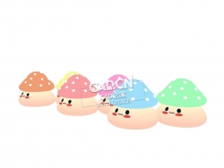 可爱的卡通蘑菇C4D模型 Cartoon Cute Mushroom