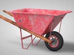 手推车 单轮车C4D模型 wheelBarrow