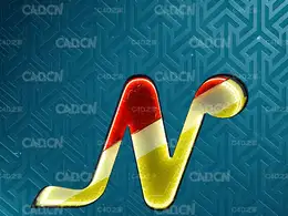 C4D Octane雕刻字母标志N创意工程