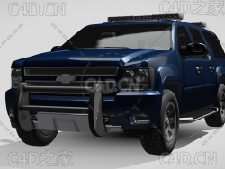 雪佛兰警车SUV汽车C4D汽车模型下载